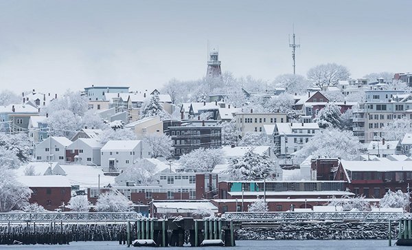 Maine in the snow